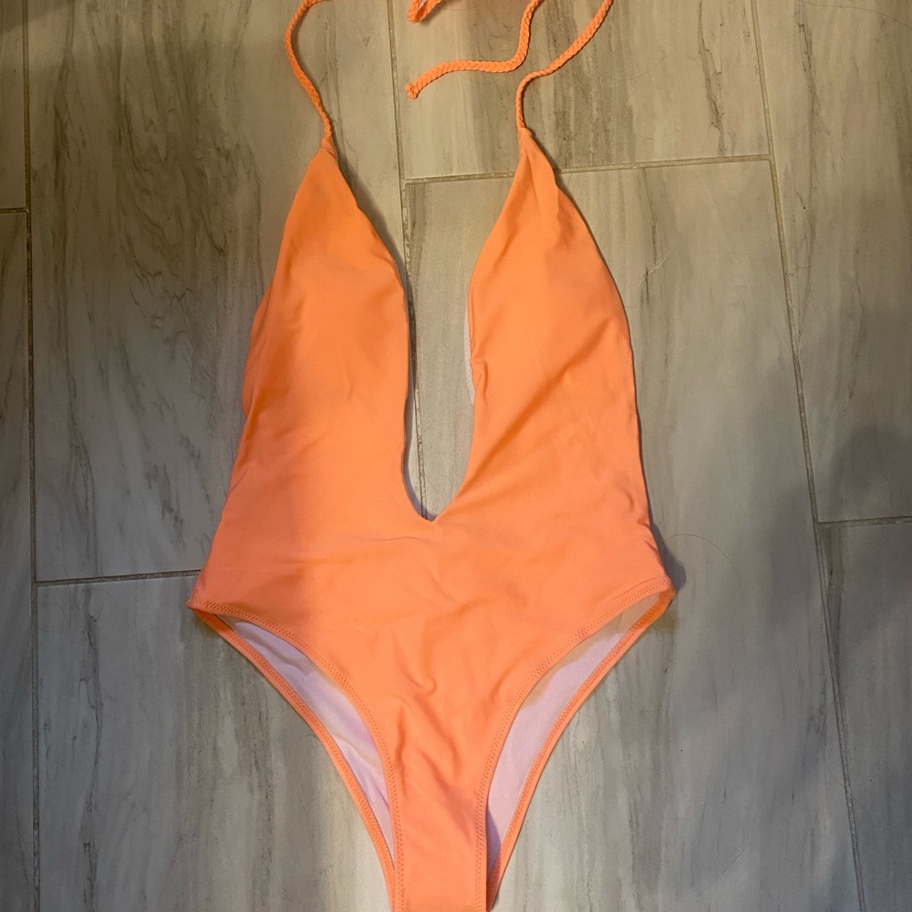 Vibrant Orange One-Piece Swimsuit